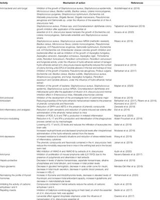 Artemisia dracunculus (Tarragon): A Review of Its Traditional Uses, Phytochemistry and Pharmacology